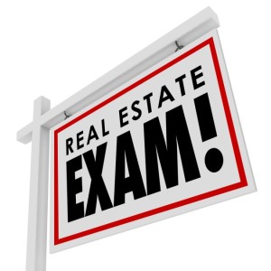 real estate exam sign